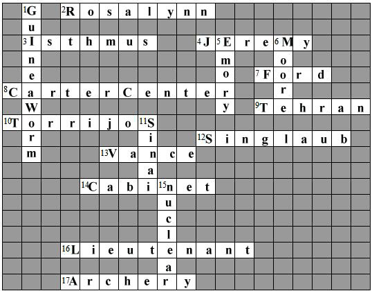 Jimmy Carter Crossword Answers